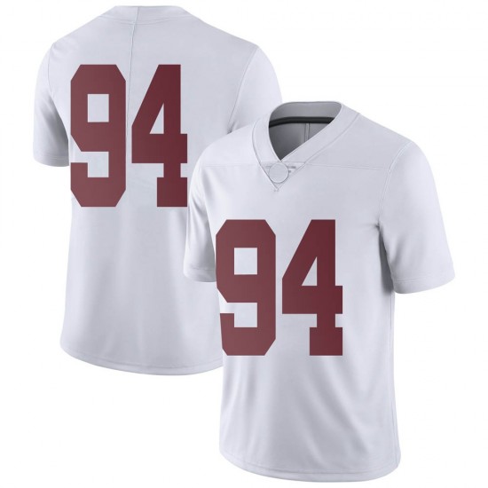 Alabama Crimson Tide Men's DJ Dale #94 No Name White NCAA Nike Authentic Stitched College Football Jersey BR16M42AJ